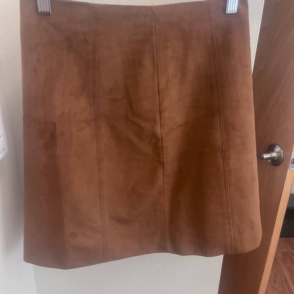 Babaton -Aritzia- Brown Suede Skirt